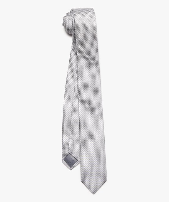 Cravate homme satinée à micro motifs en relief vue1 - GEMO (ACCESS) - GEMO