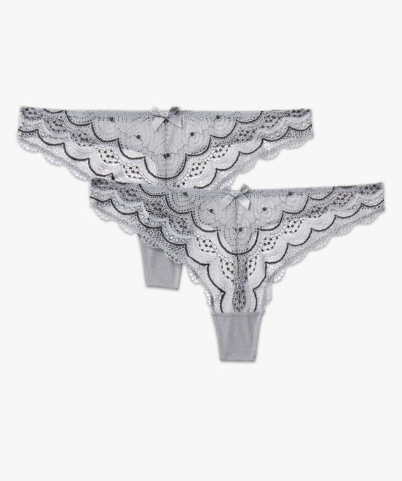 String en dentelle et tulle femme (lot de 2) vue4 - GEMO(HOMWR FEM) - GEMO