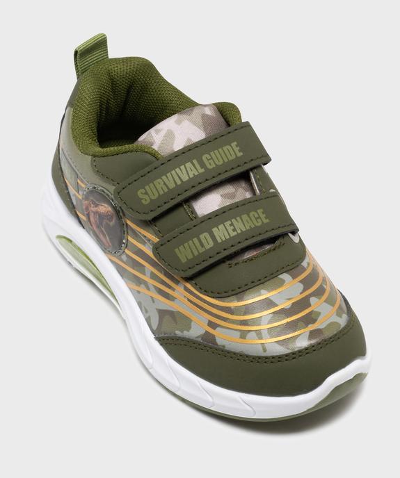 Baskets basses à scratch imprimé camo et T-rex garçon vue5 - JURASSIC WORLD - GEMO