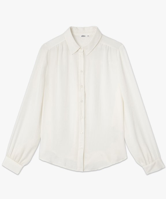 Chemise en satin à manches longues femme vue4 - GEMO 4G FEMME - GEMO