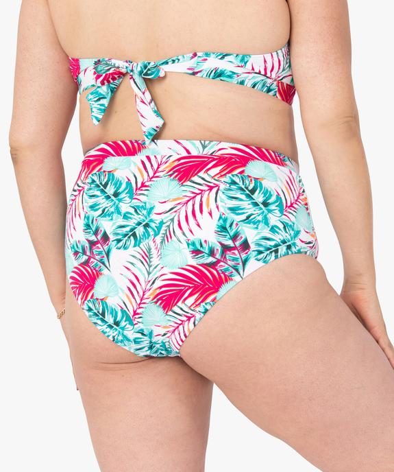 Bas de maillot de bain femme grande taille imprimé feuillage vue2 - GEMO (PLAGE) - GEMO