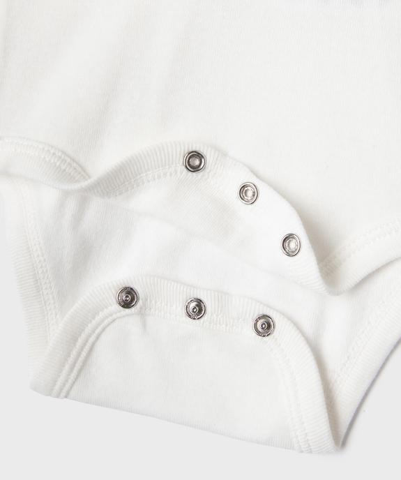 Body manches courtes en coton uni bébé (lot de 3) vue5 - GEMO 4G BEBE - GEMO