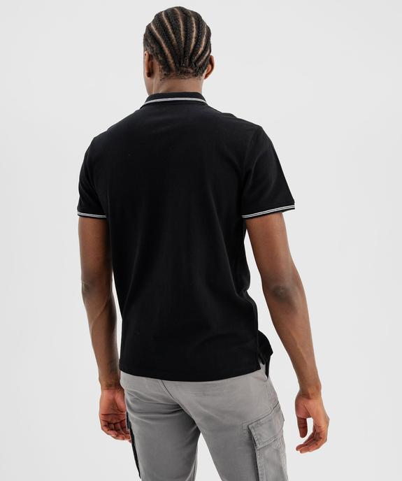 Polo manches courtes en coton homme vue3 - GEMO 4G HOMME - GEMO