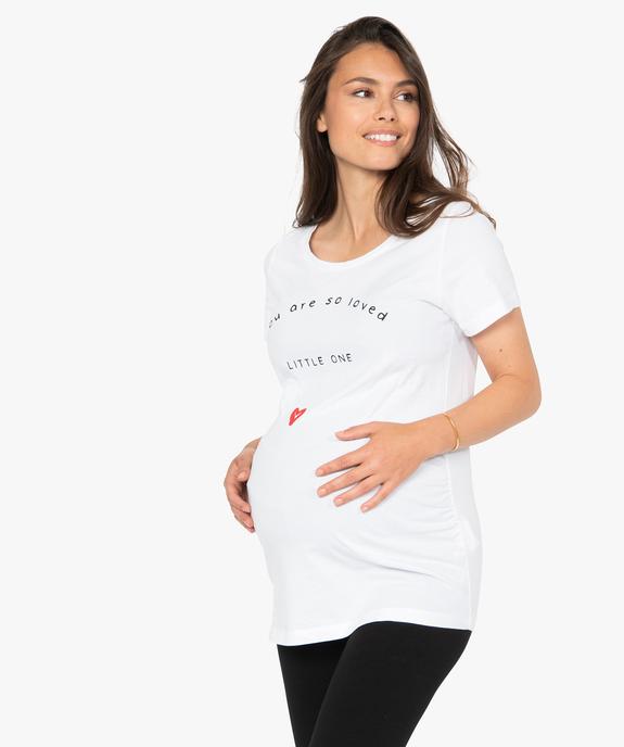 Tee-shirt de grossesse à message vue1 - GEMO (MATER) - GEMO