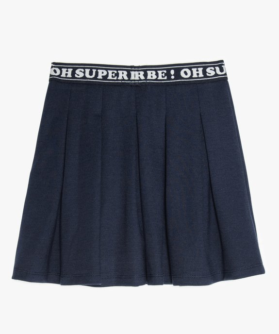 Jupe fille en maille milano avec taille élastiquée vue2 - GEMO (ENFANT) - GEMO