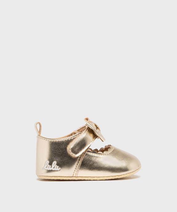 Chaussons de naissance babies métallisées bébé fille - LuluCastagnette vue1 - LULU CASTAGNETTE GEMO FOR GOOD - GEMO