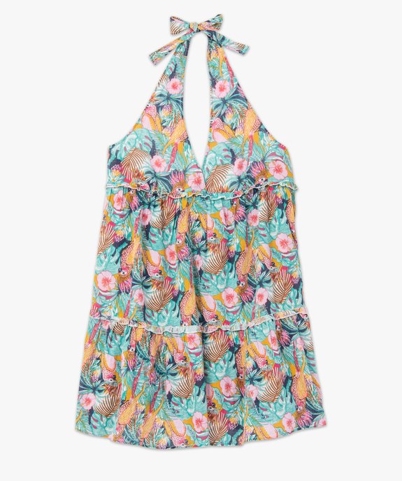 Tunique de plage femme grande taille à motifs exotiques vue4 - GEMO (PLAGE) - GEMO