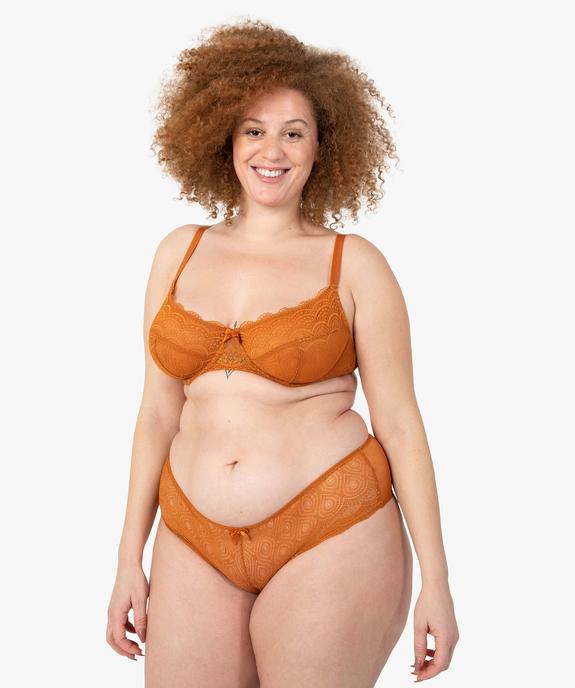 Shorty en dentelle et tulle femme grande taille vue3 - GEMO(HOMWR FEM) - GEMO