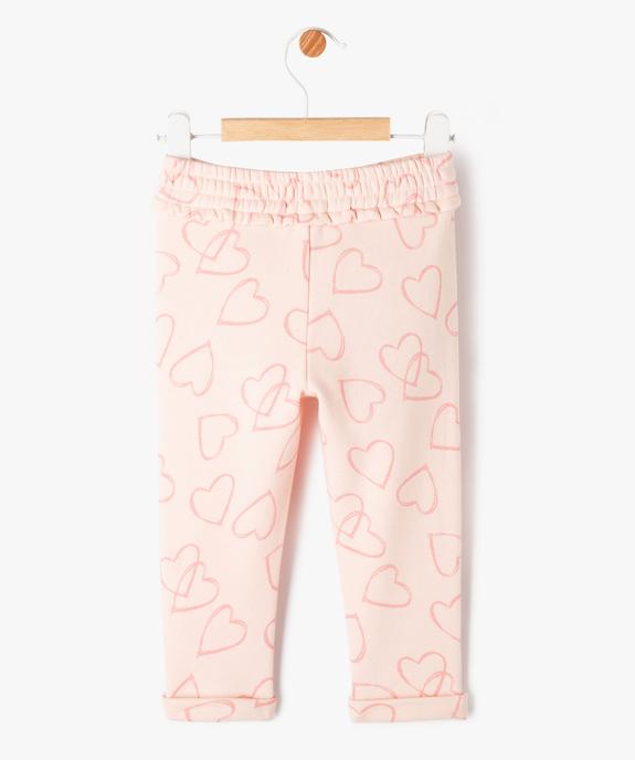 Pantalon de jogging avec pinces bébé fille vue5 - GEMO 4G BEBE - GEMO