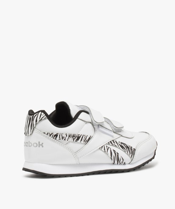 Baskets fille avec motifs zébrés à fermeture scratch - Reebok vue4 - REEBOK - GEMO