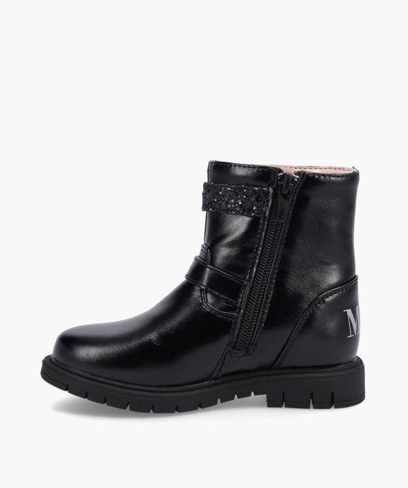 Bottines fille unies à semelle crantée – Minnie vue3 - MINNIE - GEMO