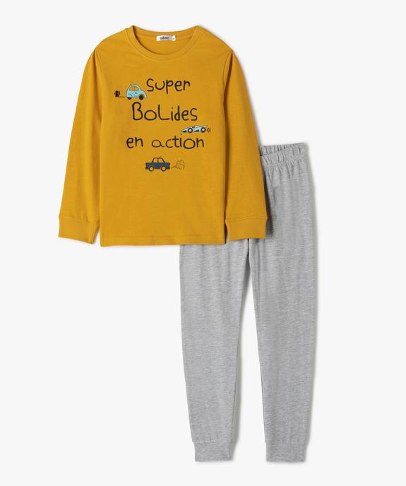 Pyjama garçon avec inscriptions et motifs voitures vue1 - GEMO (ENFANT) - GEMO