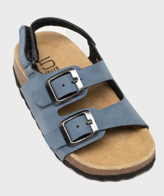 Sandales à bride scratch et semelle intérieure cuir anatomique garçon - 5 Miles vue5 - 5 MILES - GEMO