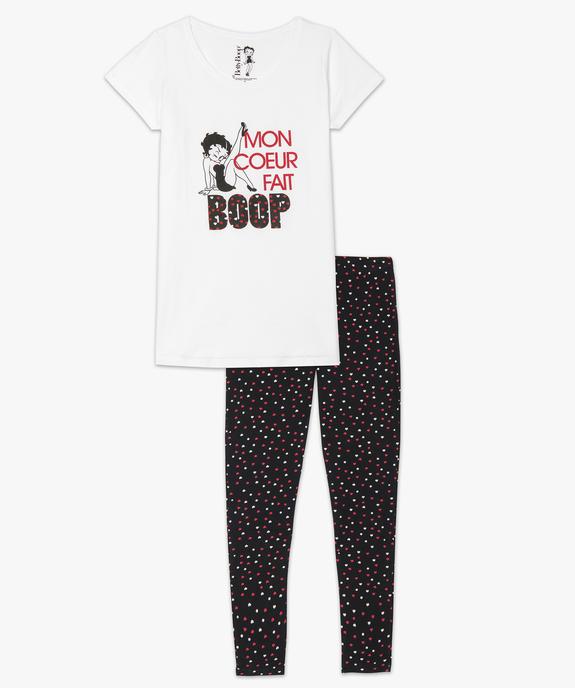 Pyjama femme avec motifs cœurs – Betty Boop vue4 - BETTY BOOP - GEMO