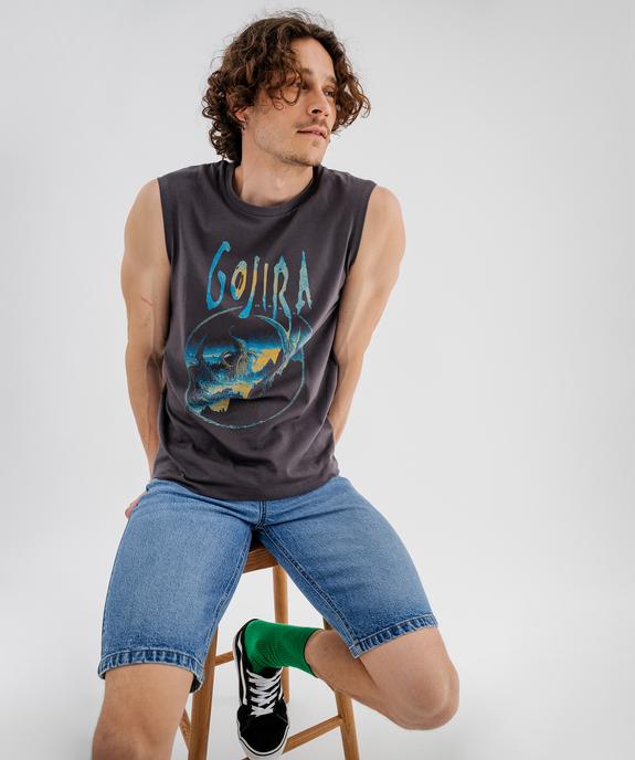 Débardeur en jersey de coton imprimé homme - Gojira vue1 - GOJIRA - GEMO