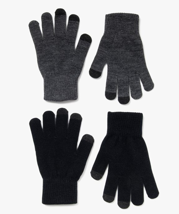 Gants garçon compatibles écrans tactiles (lot de 2 paires) vue4 - GEMO (JUNIOR) - GEMO