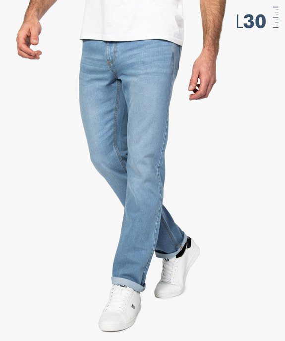 Jean homme coupe regular taille normale bleach GEMO
