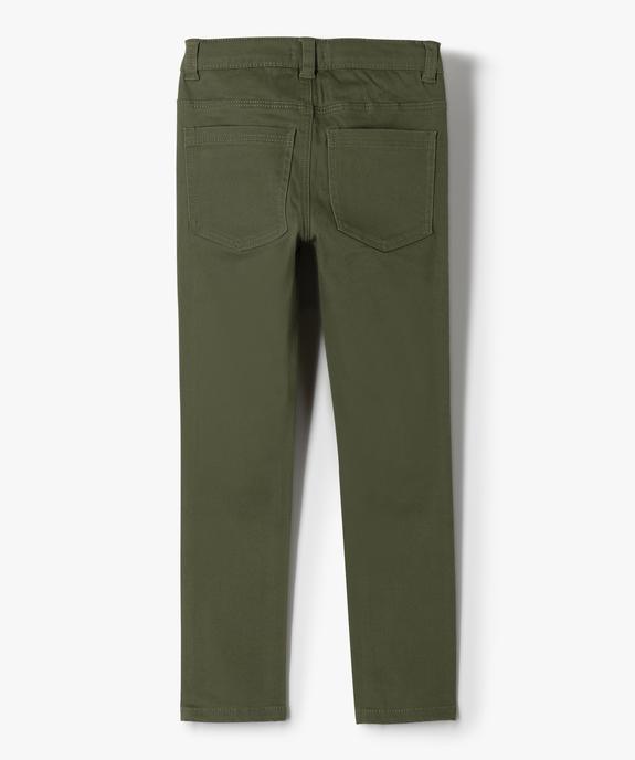 Pantalon garçon coupe skinny en toile extensible vue4 - GEMO 4G GARCON - GEMO