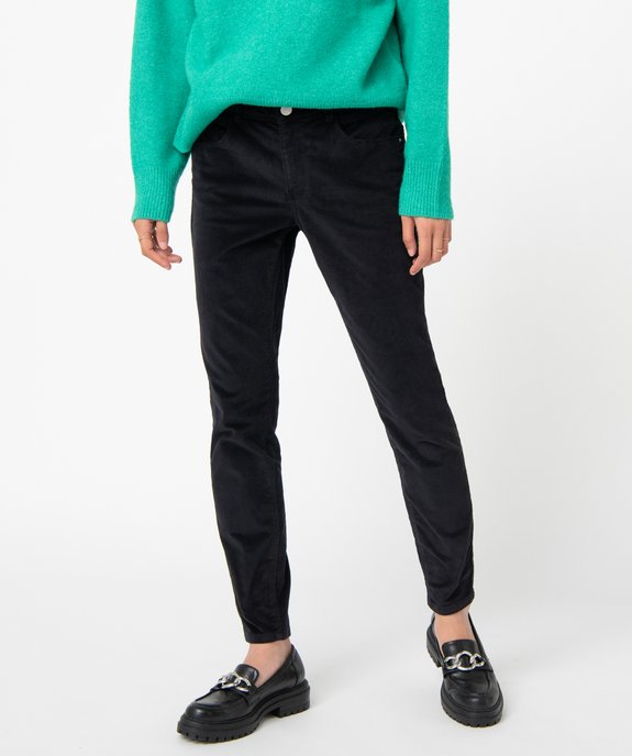 Pantalon femme en velours coupe slim vue1 - GEMO(FEMME PAP) - GEMO
