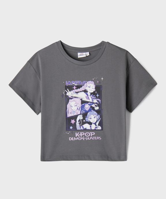 Tee-shirt manches courtes avec motif Huntrix fille - K-pop Demon Hunters vue1 - KPOP DEMON HUNTERS - GEMO