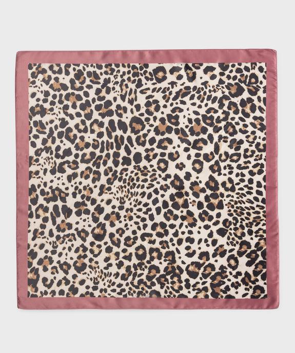Foulard carré en satin imprimé léopard femme vue1 - GEMO (ACCESS) - GEMO