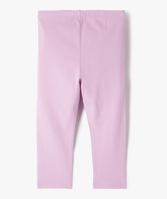Legging 7/8ème uni à taille élastiquée fille vue3 - GEMO (ENFANT) - GEMO