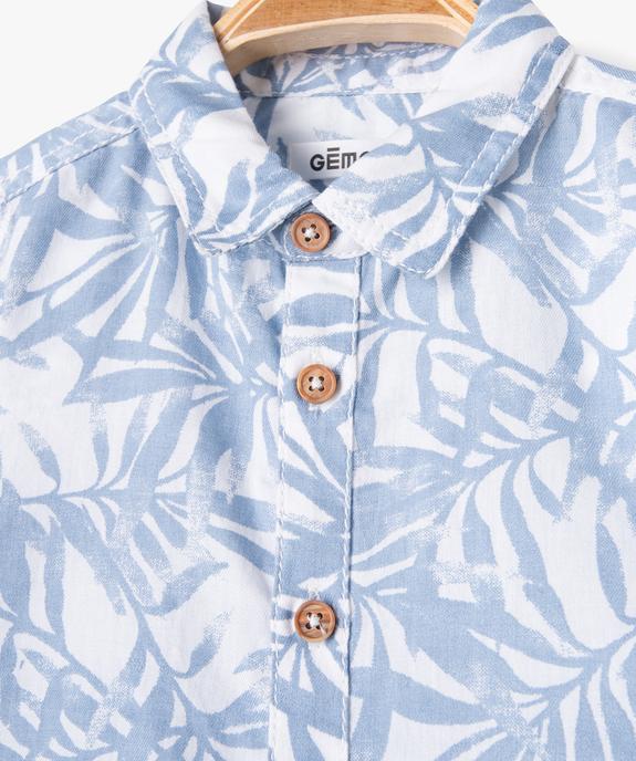Chemise à motif feuillage bébé garçon vue3 - GEMO(BEBE DEBT) - GEMO