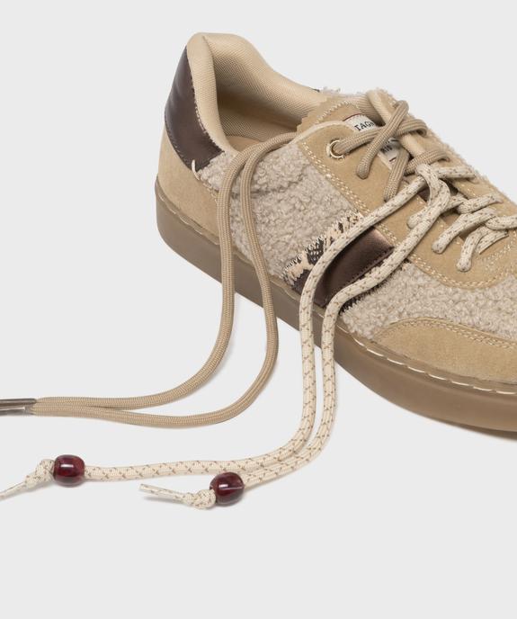 Tennis basses multimatières femme - LuluCastagnette vue3 - LULUCASTAGNETTE - GEMO