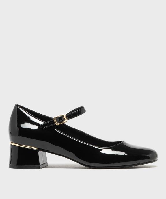 Escarpins vernis à talon large et bride femme - Valentina Baldano vue1 - VALENTINA BALDA - GEMO