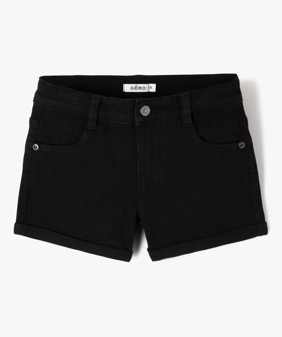 Short en jean coloré en denim stretch fille vue1 - GEMO 4G FILLE - GEMO