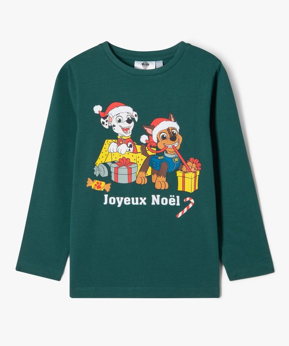 Tee-shirt à manches longues avec motif Noël garçon - Pat Patrouille vue1 - PAT PATROUILLE - GEMO