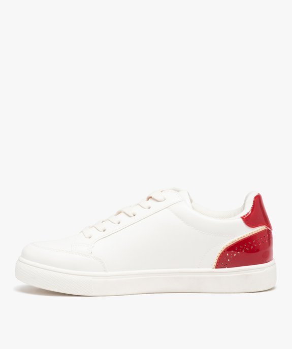 Baskets femme à zip fantaisie avec détails vernis contrastants  vue3 - GEMO (SPORTSWR) - GEMO