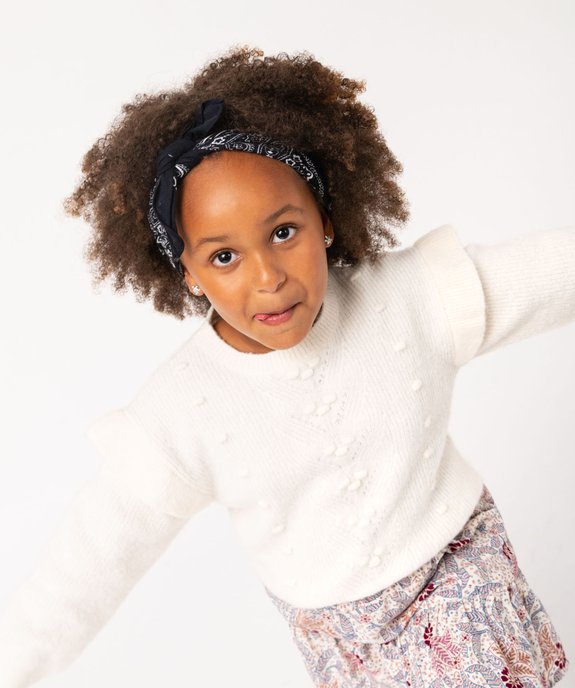Pull avec volants sur les épaules fille vue1 - GEMO (ENFANT) - GEMO