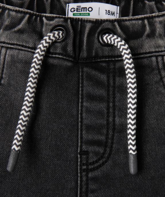 Jean jogger à taille ajustable bébé garçon vue3 - GEMO 4G BEBE - GEMO