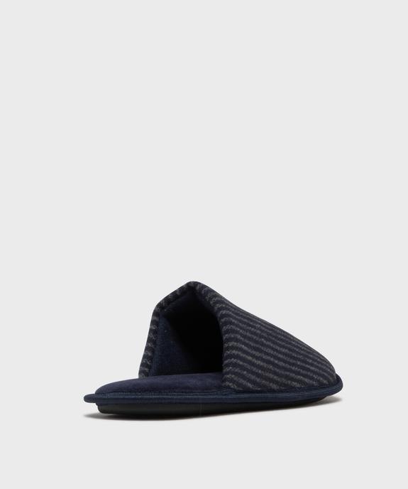 Chaussons mules à rayures homme vue4 - GEMO(HOMWR HOM) - GEMO