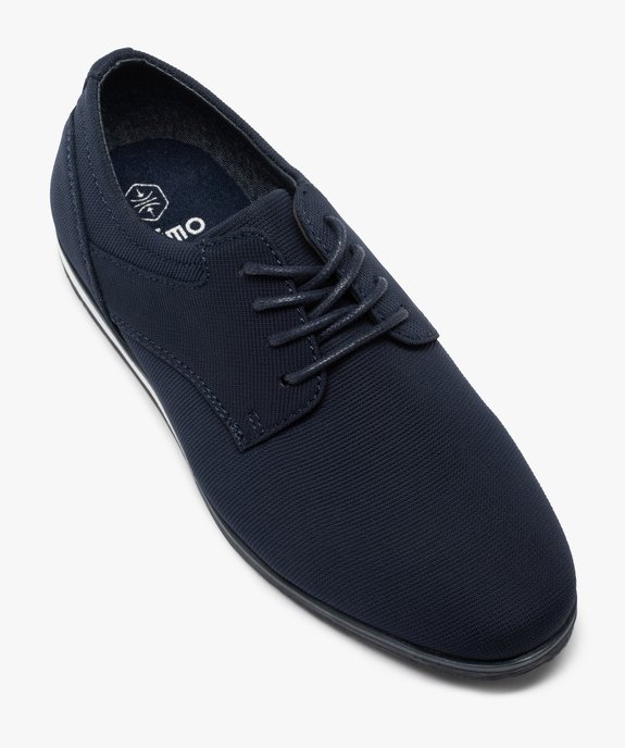 Derbies garçon en toile unie et semelle contrastante vue5 - GEMO (ENFANT) - GEMO