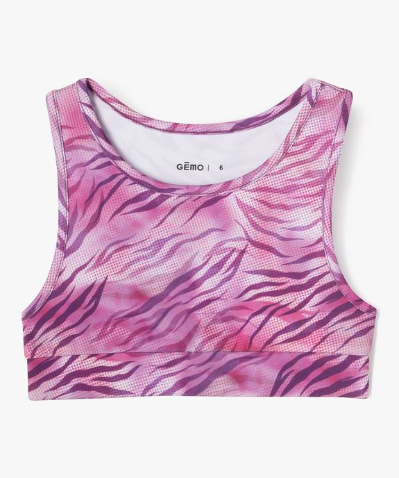 Débardeur de sport court imprimé fille vue2 - GEMO (ENFANT) - GEMO