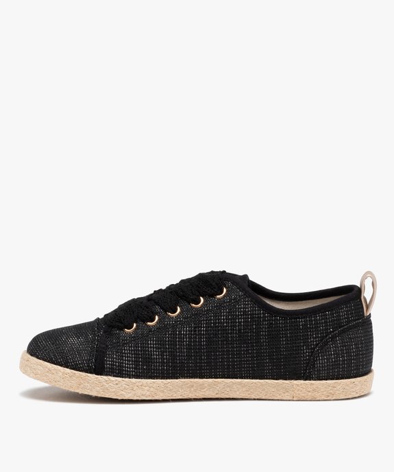 Baskets femme en toile brillante et semelle cordelette vue3 - GEMO (SPORTSWR) - GEMO