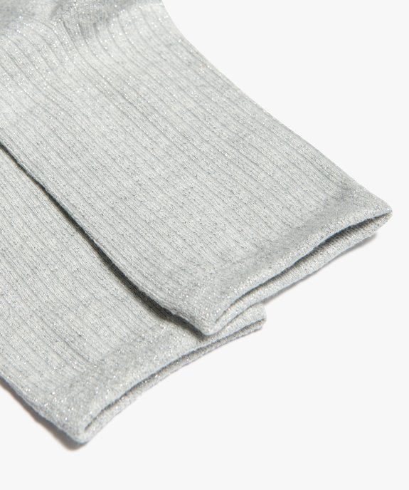 Chaussettes femme unies pailletées  vue2 - GEMO(HOMWR FEM) - GEMO