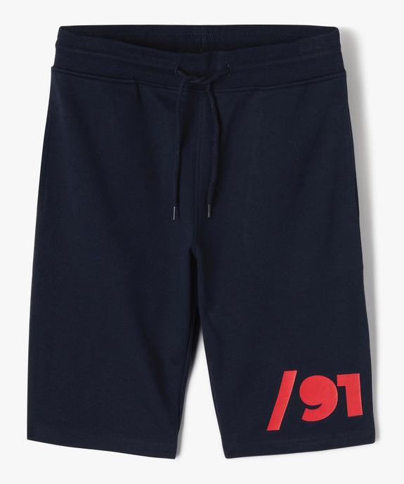 Bermuda en maille avec ceinture élastique garçon vue1 - GEMO (JUNIOR) - GEMO