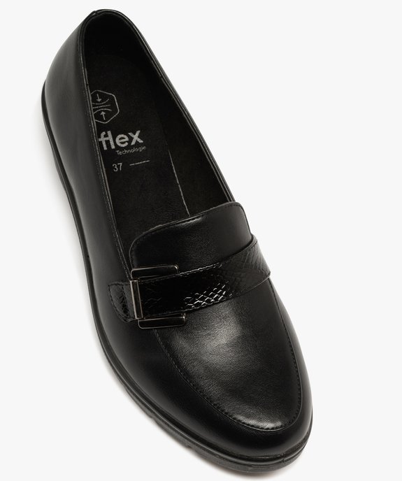 Mocassins femme confort à talon compensé et bride vernie fantaisie vue5 - G'FLEX GEMO FOR GOOD - GEMO