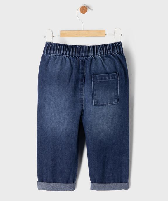 Jean avec taille élastique ajustable bébé garçon vue4 - GEMO(BEBE DEBT) - GEMO