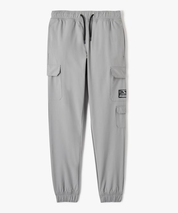 Pantalon de sport en toile multipoches garçon vue1 - GEMO (JUNIOR) - GEMO