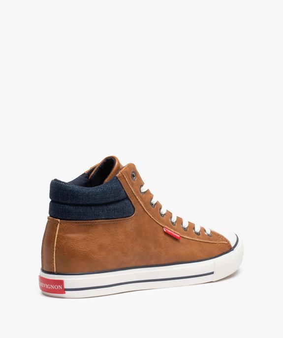 Baskets homme mid-cut unies à bout renforcé - Chevignon vue4 - CHEVIGNON - GEMO