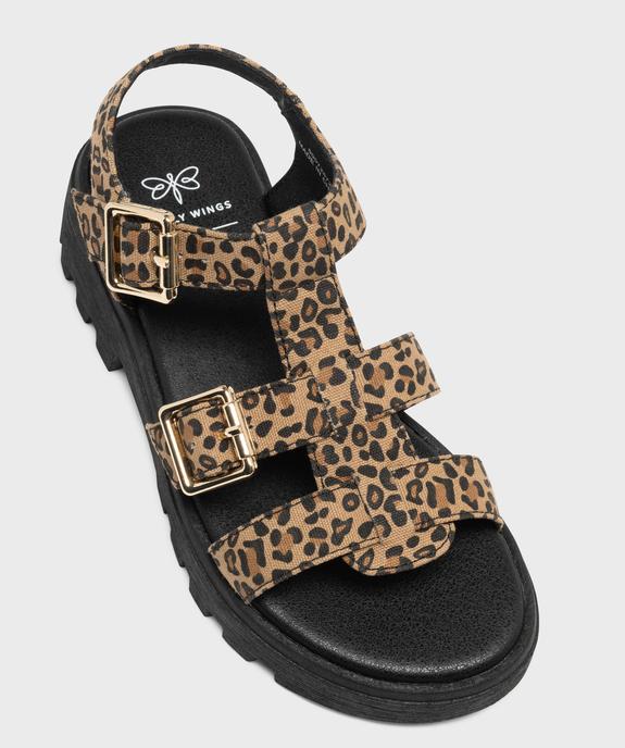 Sandales en toile à motif léopard fille - Lovely Wings vue5 - LOVELY WINGS - GEMO