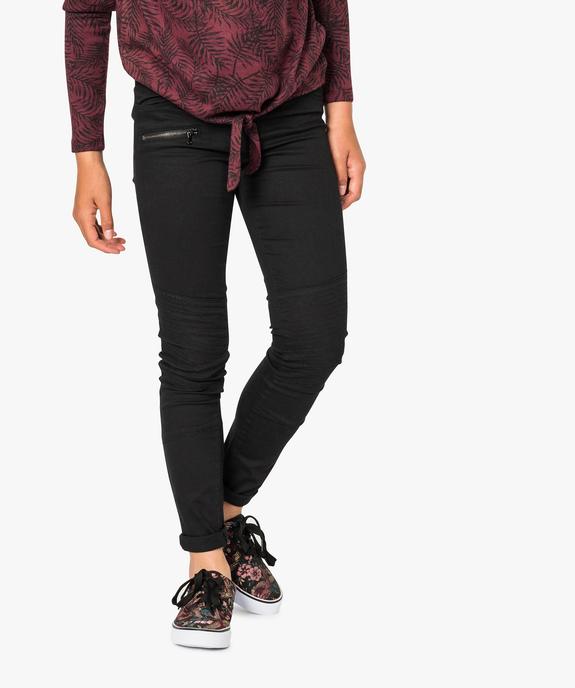Pantalon slim style biker vue1 - GEMO (JUNIOR) - GEMO