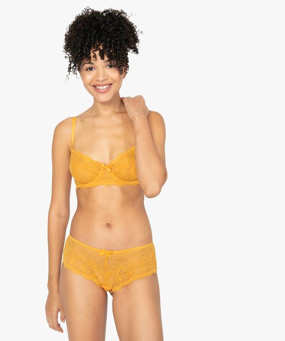 Shorty femme en dentelle et tulle (lot de 2) vue3 - GEMO(HOMWR FEM) - GEMO