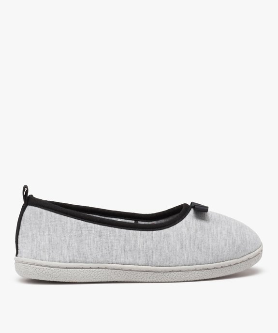 Chaussons femme ballerines en jersey à bord contrastant vue1 - GEMO(HOMWR FEM) - GEMO