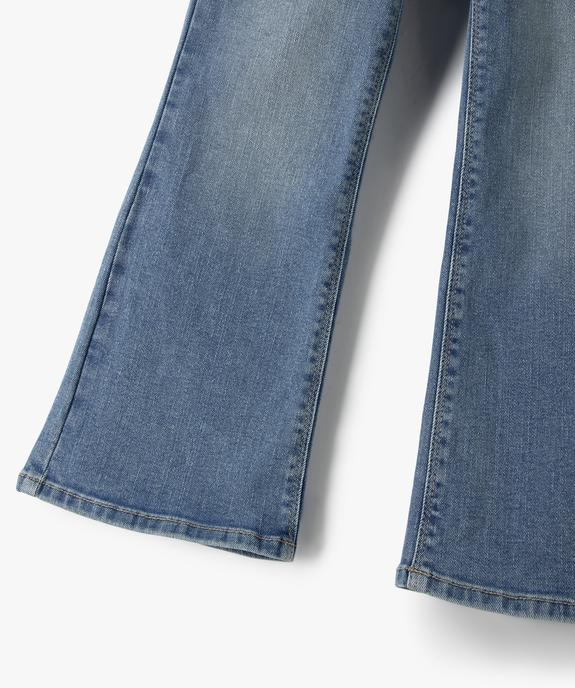 Jean fille coupe bootcut avec ceinture pailletée vue3 - GEMO (ENFANT) - GEMO