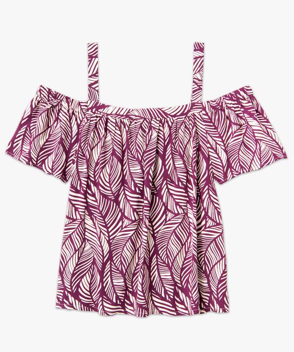 Blouse à bretelles et col Bardot femme grande taille vue4 - GEMO 4G GT - GEMO